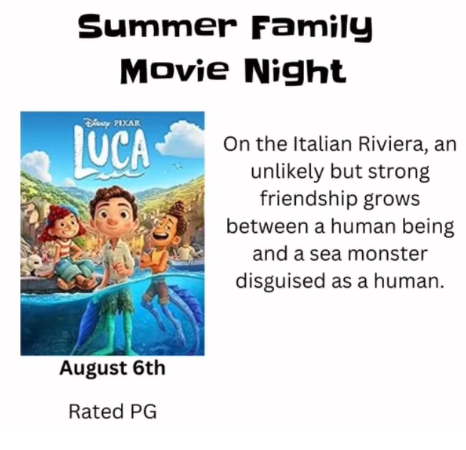 Details on Aug 6th Movie Night Rated PG